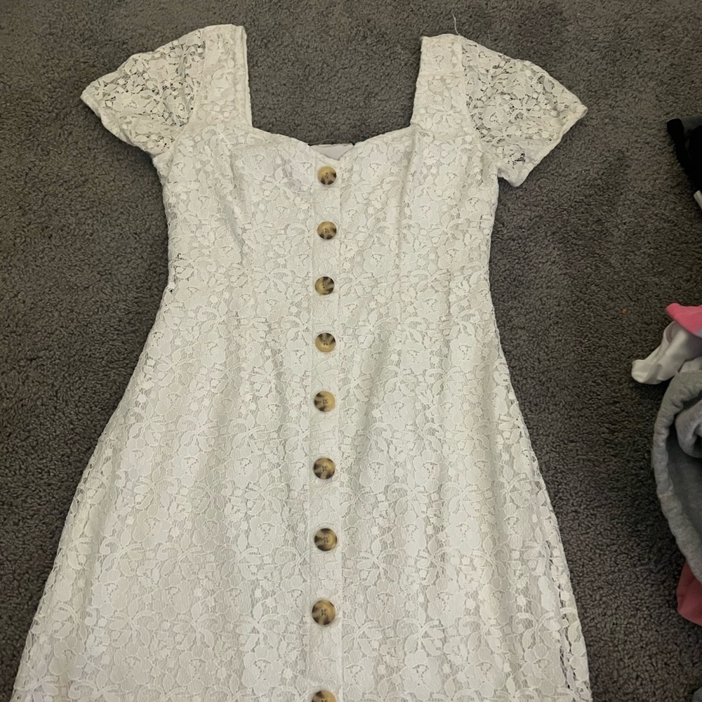 White Lace Tight Dress